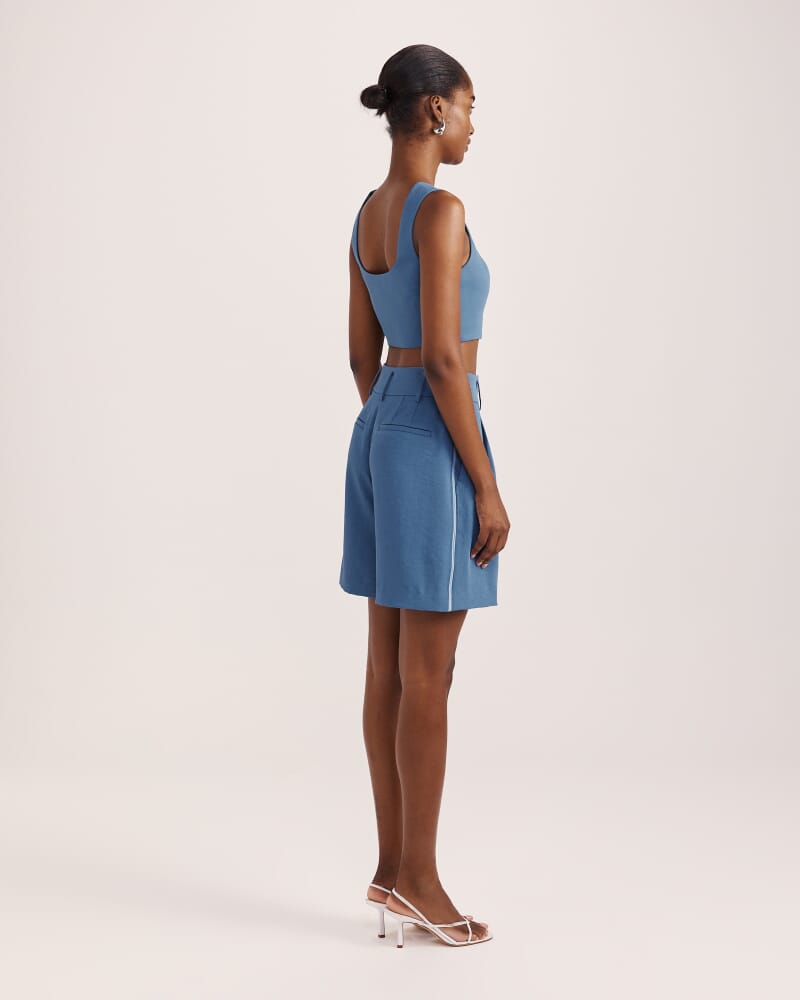 Dharma Cropped Bodice in BLUE STEEL