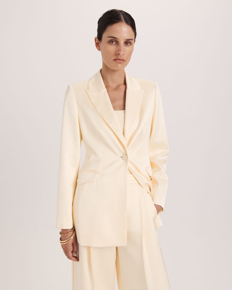 Nevine Contour Blazer in PALE LEMON
