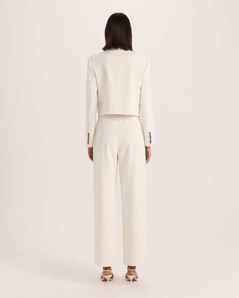 Dharma Cropped Blazer in MILK