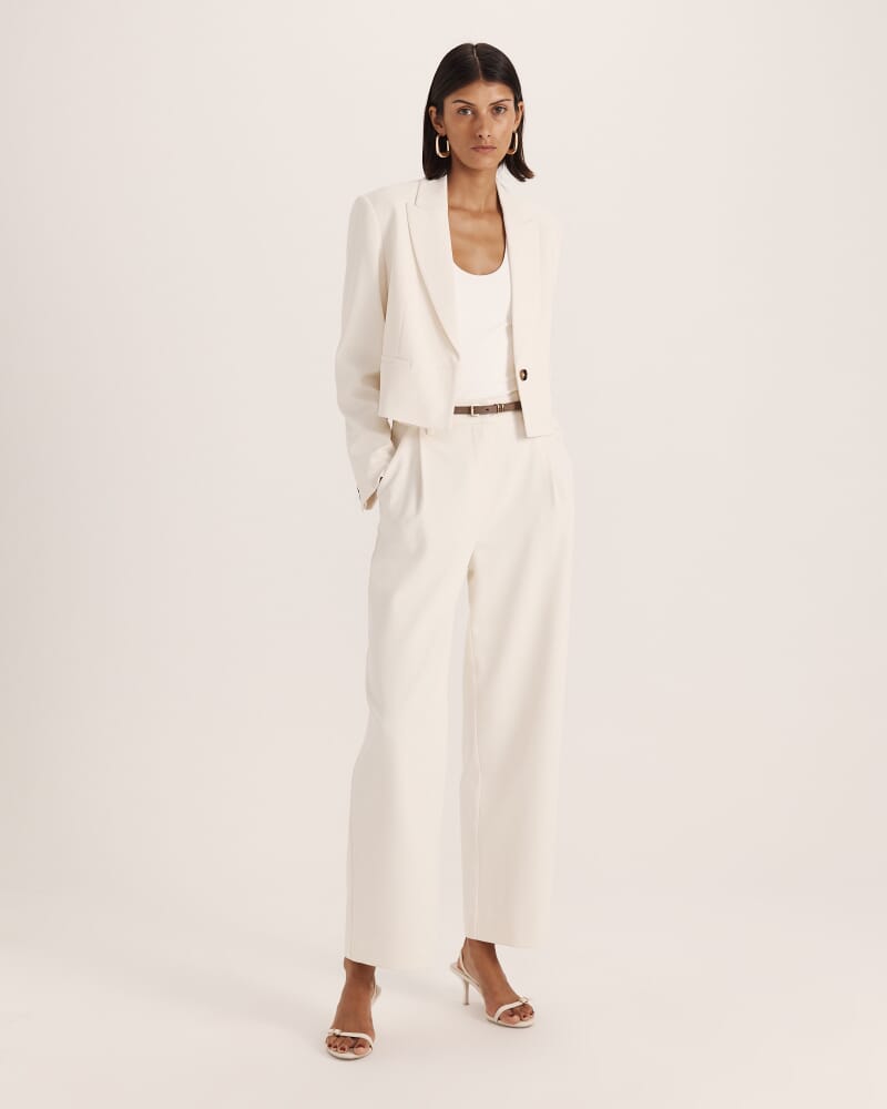 Dharma Cropped Blazer in MILK