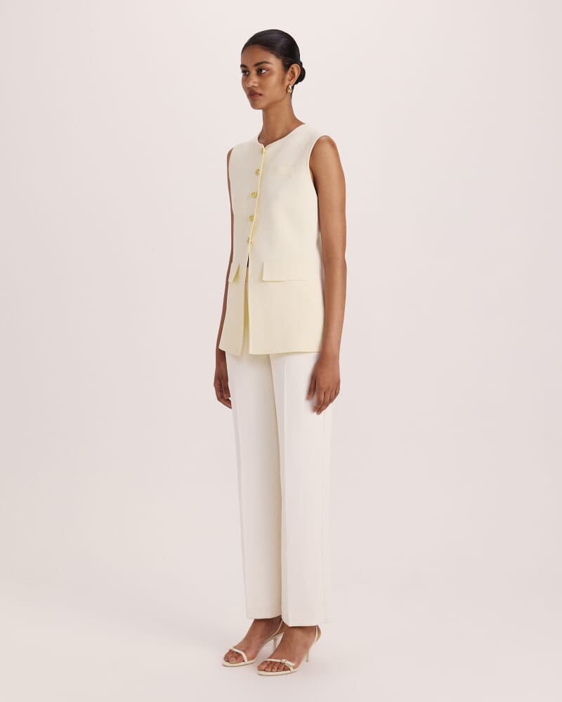 Mia Milano Knit Vest in LEMON