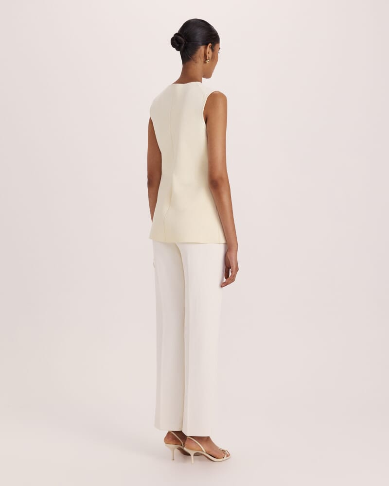 Mia Milano Knit Vest in LEMON