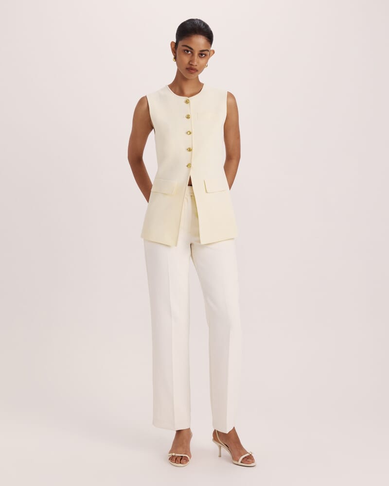 Mia Milano Knit Vest in LEMON