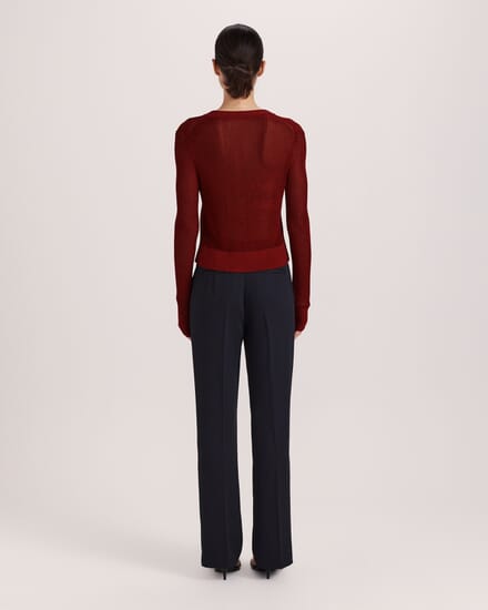 Zala Cropped Cardigan in RASPBERRY