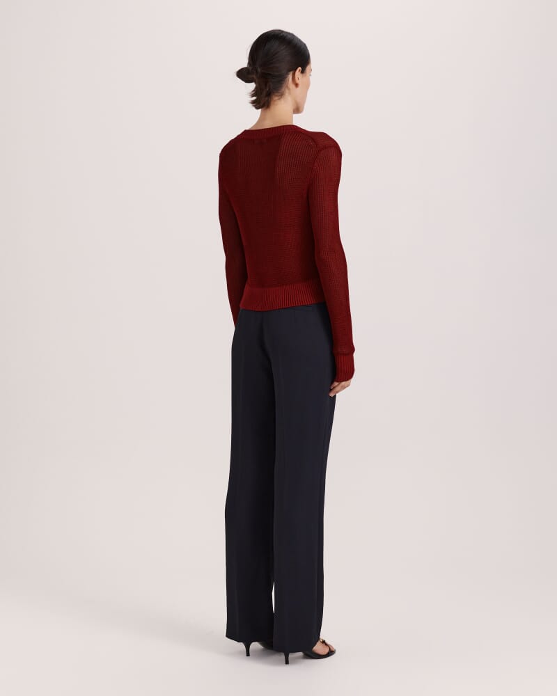 Zala Cropped Cardigan in RASPBERRY
