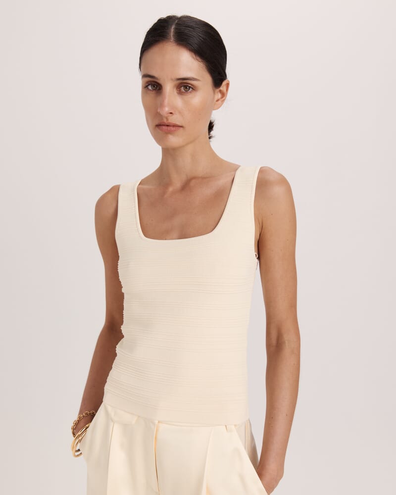 Vicky Milano Knit Tank in LEMON