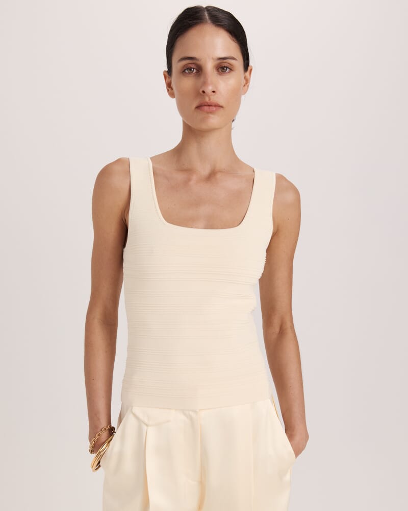 Vicky Milano Knit Tank in LEMON