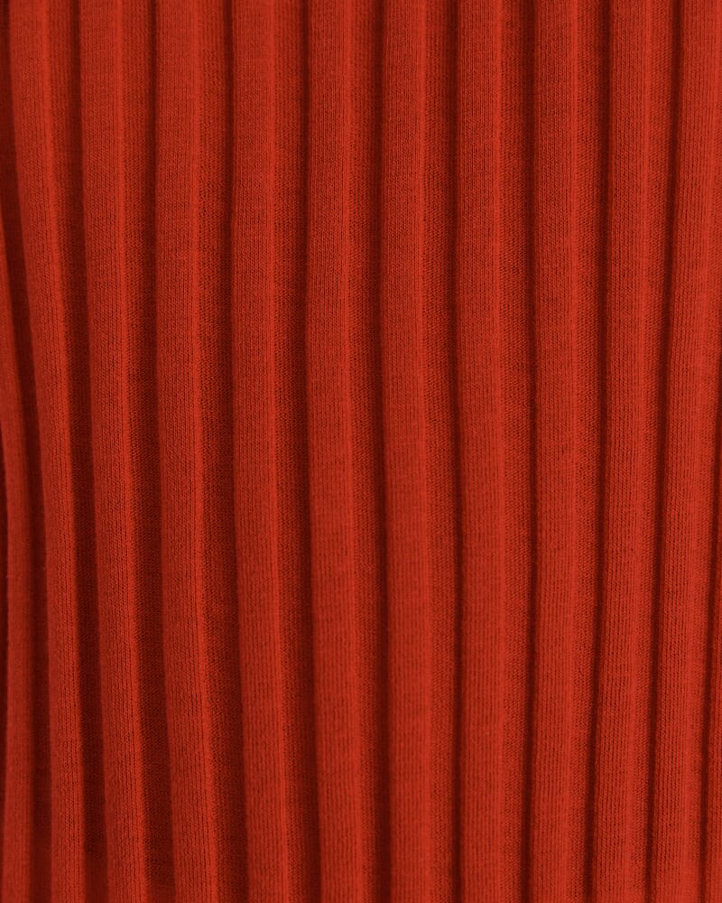 Sheer Knit Rib Tank in CRIMSON