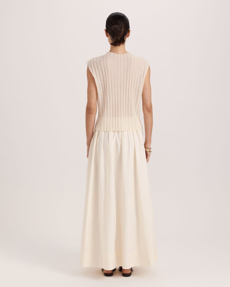 Sheer Knit Rib Tank in PALE LEMON