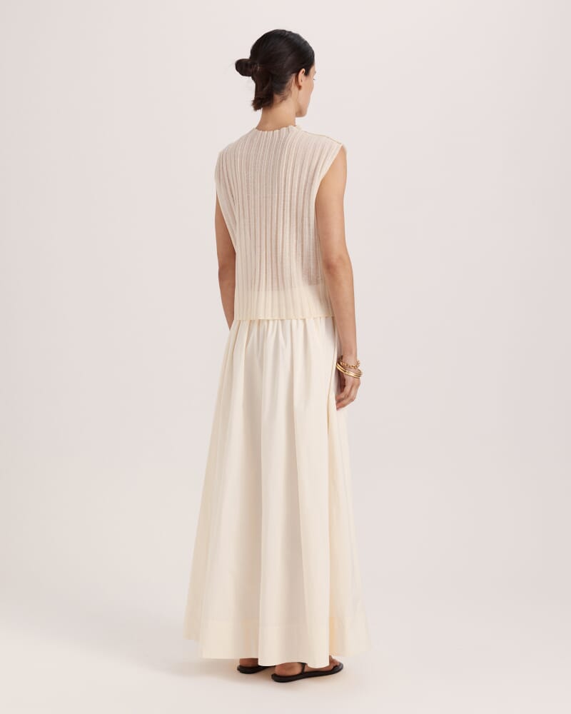 Sheer Knit Rib Tank in PALE LEMON