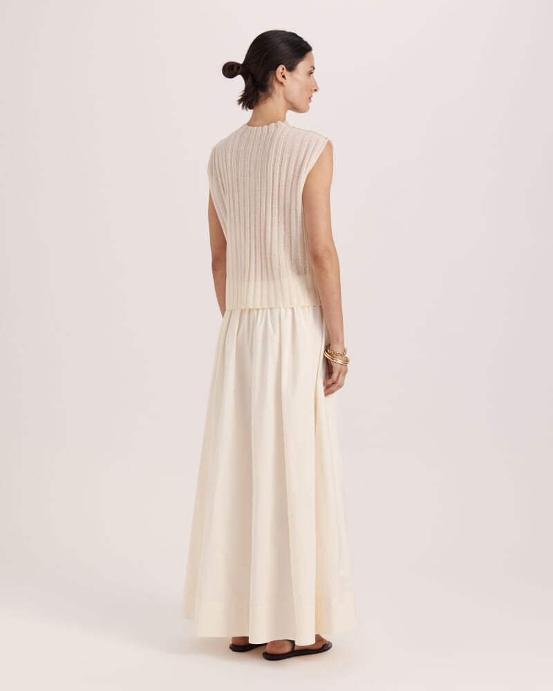 Sheer Knit Rib Tank in PALE LEMON