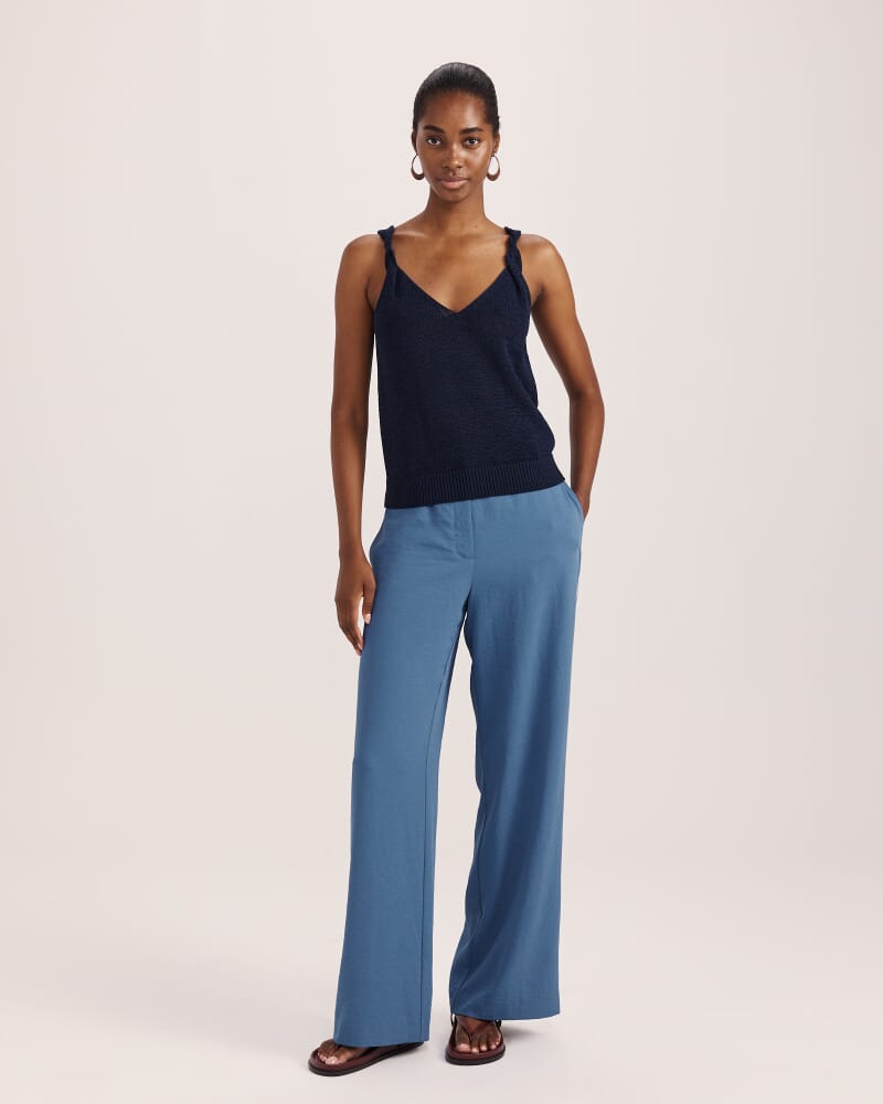 Edith Tape Yarn Tank in NAVY