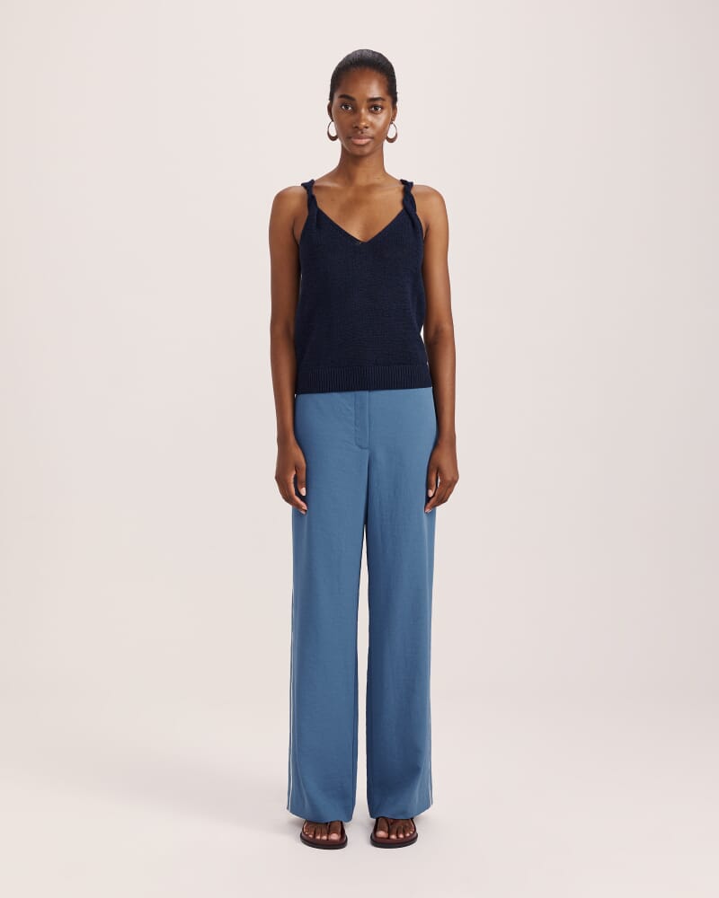 Edith Tape Yarn Tank in NAVY