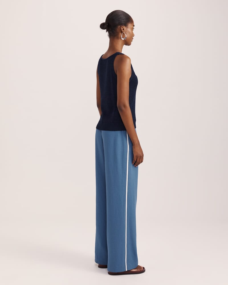 Edith Tape Yarn Tank in NAVY