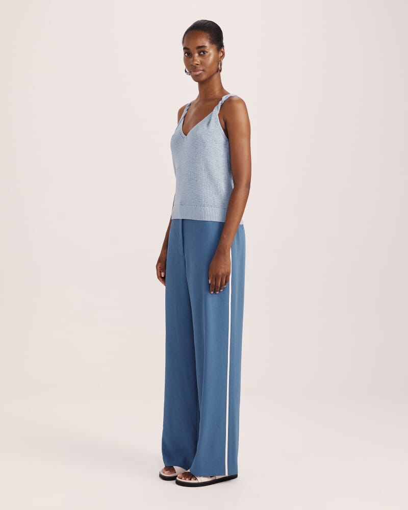 Edith Tape Yarn Tank in SOFT BLUE