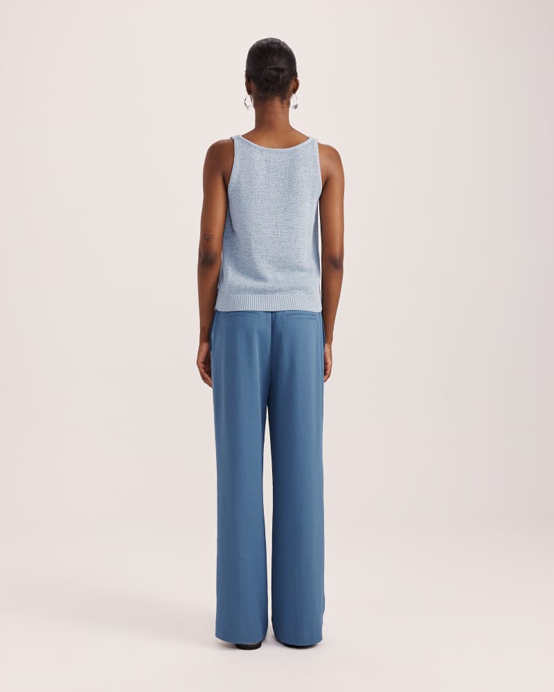 Edith Tape Yarn Tank in SOFT BLUE