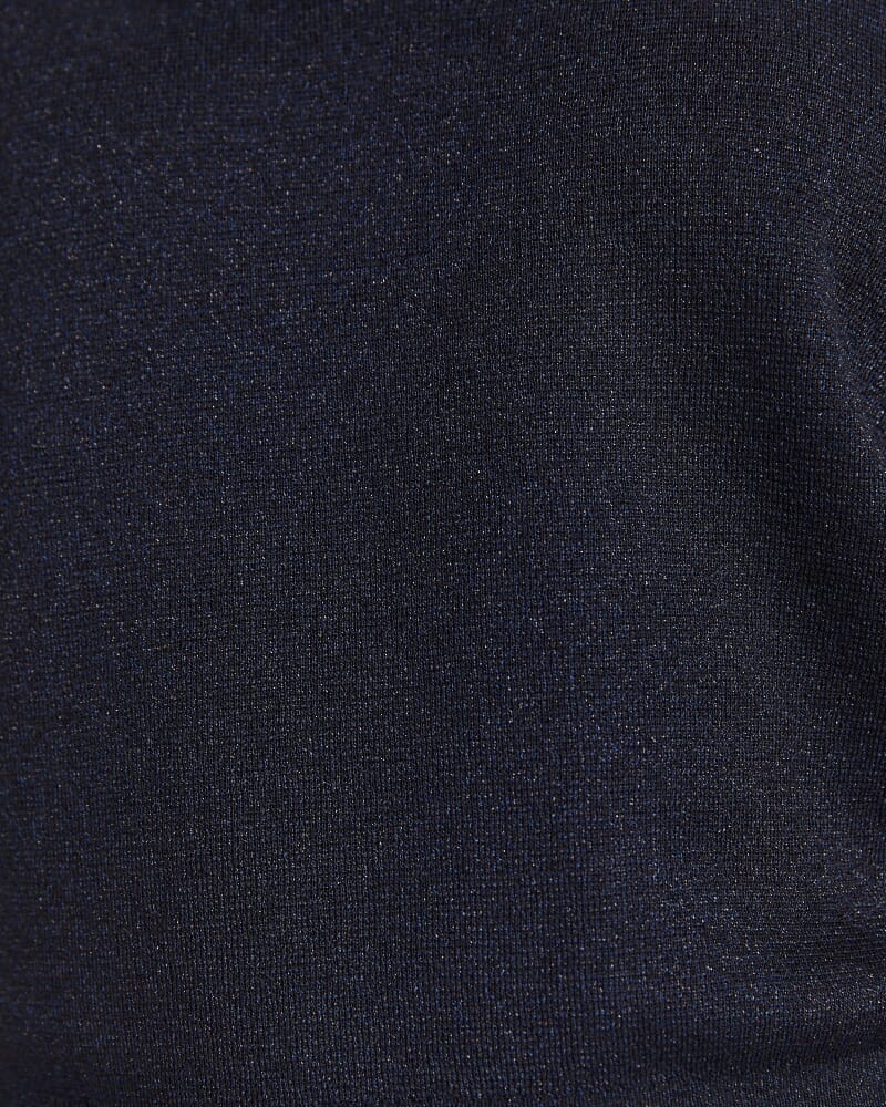 Mariya Metallic Tie Neck Knit in MIDNIGHT