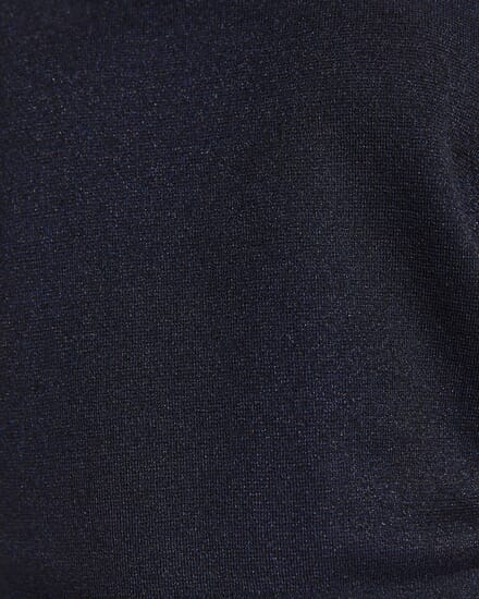 Mariya Metallic Tie Neck Knit in MIDNIGHT