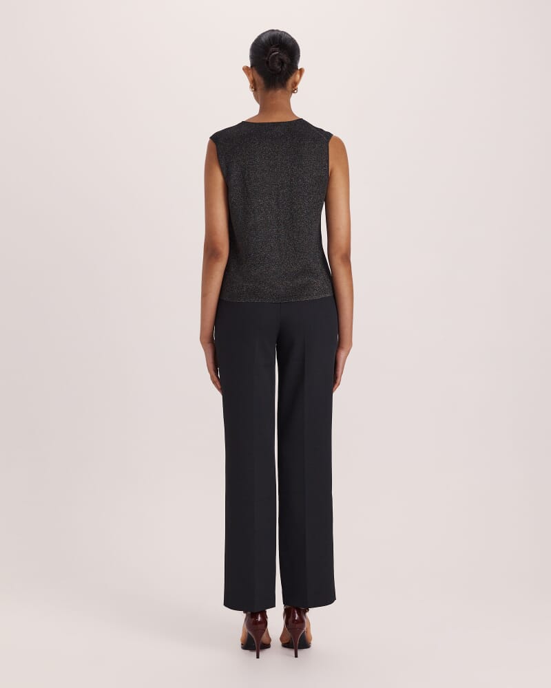 Shaila Sparkling Knit Vest in BLACK/GOLD