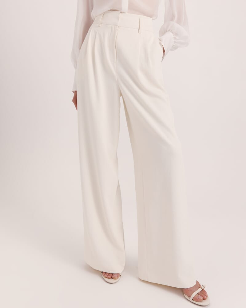 Dharma Pleat Front Pant in MILK