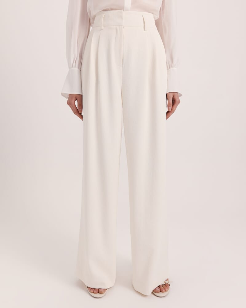 Dharma Pleat Front Pant in MILK