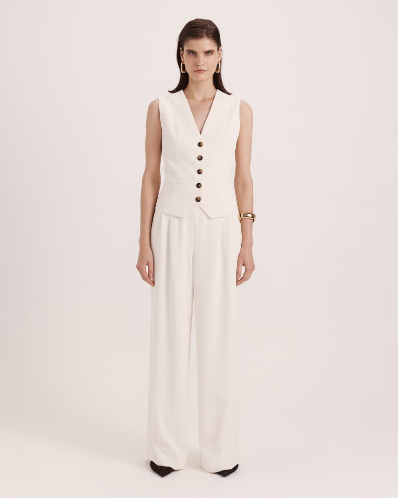 Dharma Pleat Front Pant in MILK
