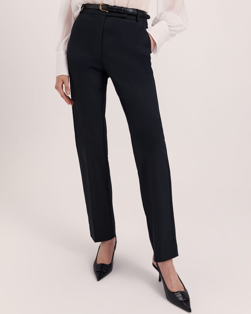 Tia Slim Leg Pant in BLACK