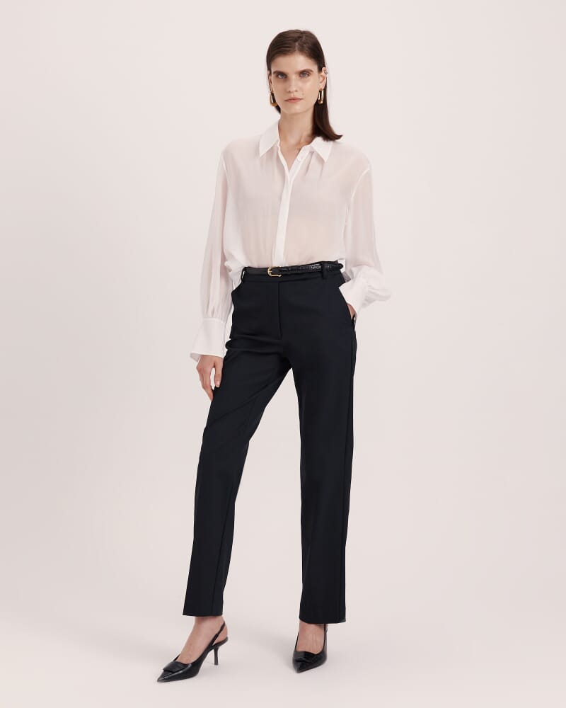 Tia Slim Leg Pant in BLACK