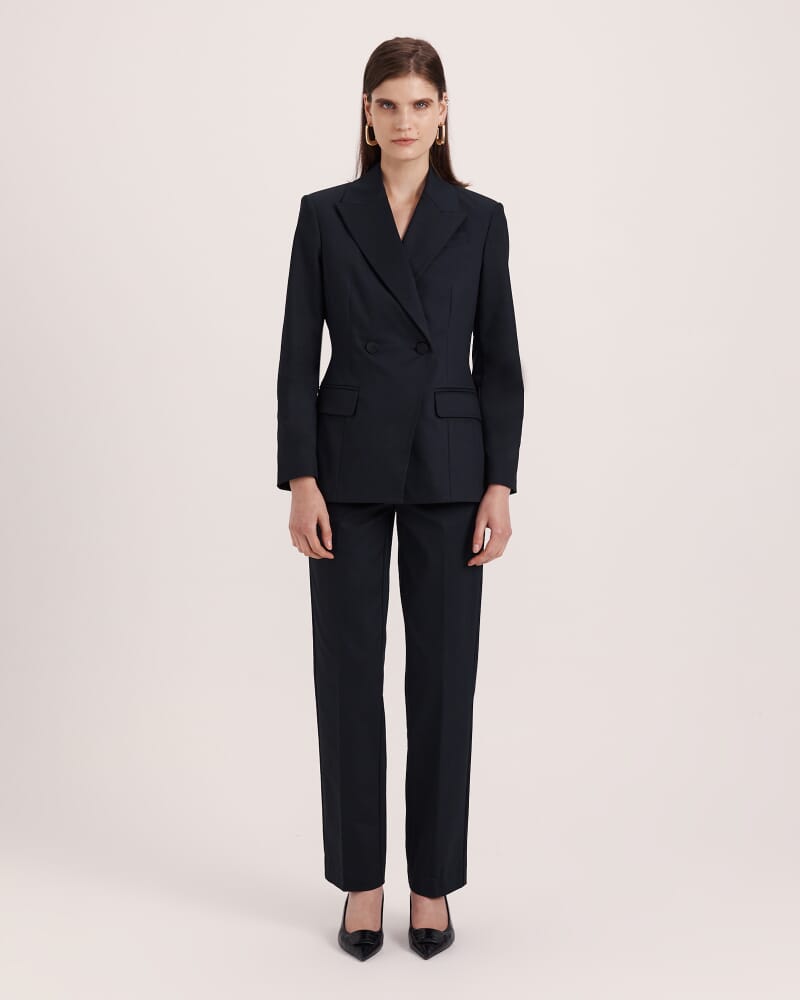 Tia Slim Leg Pant in BLACK