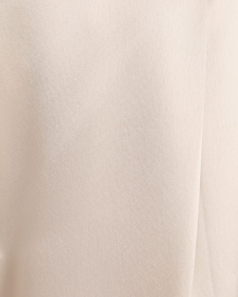 Sallee Satin Pleat Front Pant in OYSTER