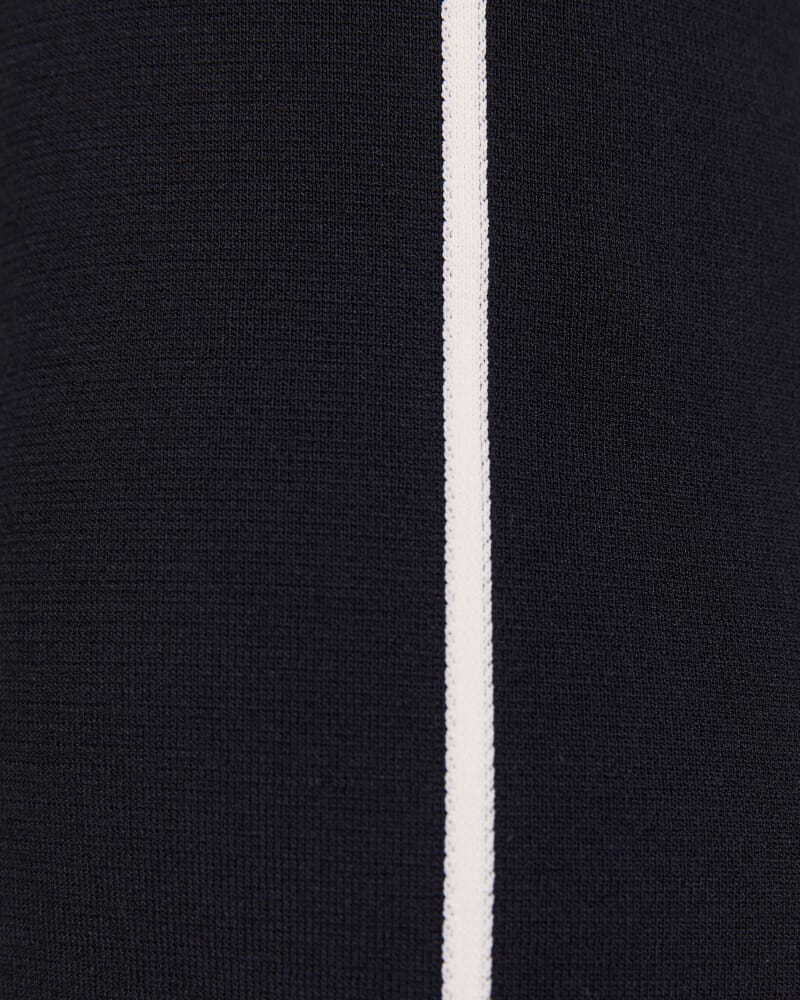 Mia Milano Knit Contrast Tip Pant in BLACK