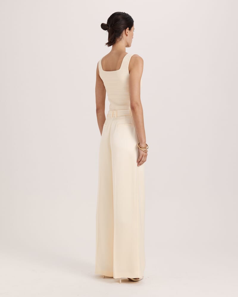 Nevine Pleat Front Pant in PALE LEMON