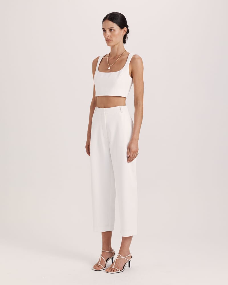 Dharma Tuck Front Culotte in ALABASTER
