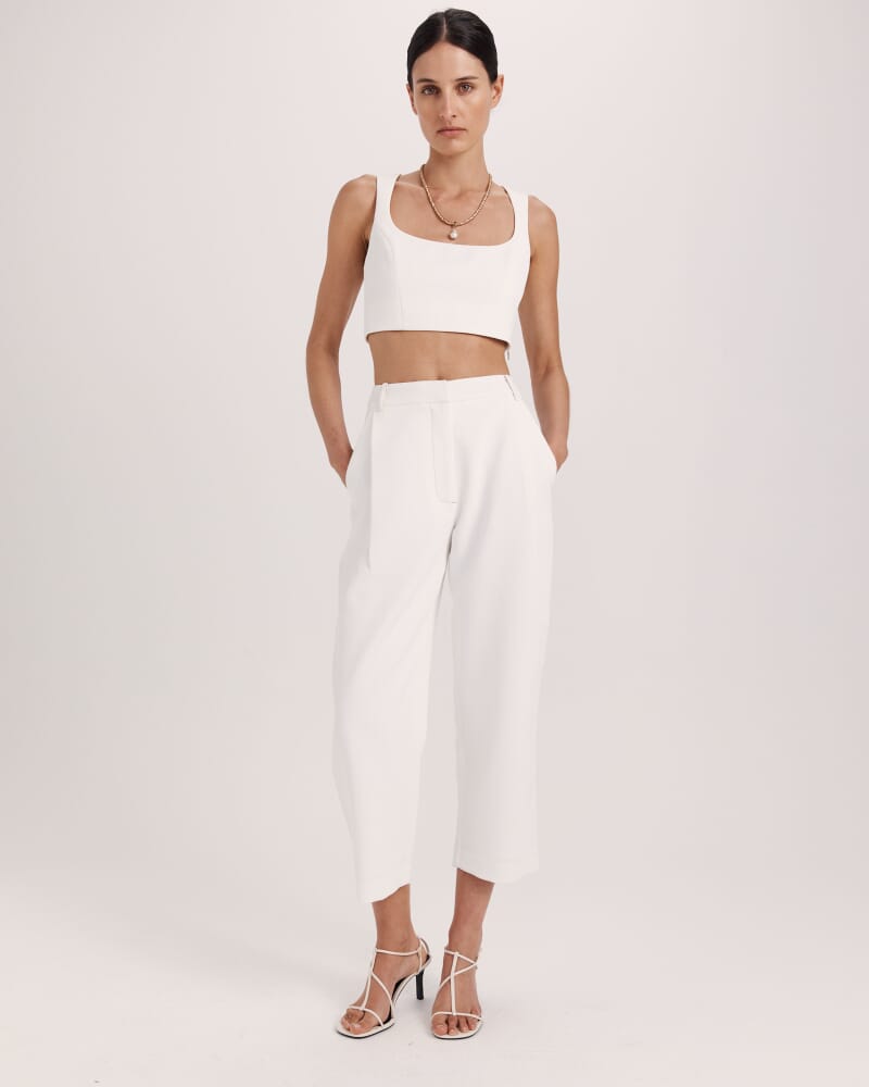 Dharma Tuck Front Culotte in ALABASTER
