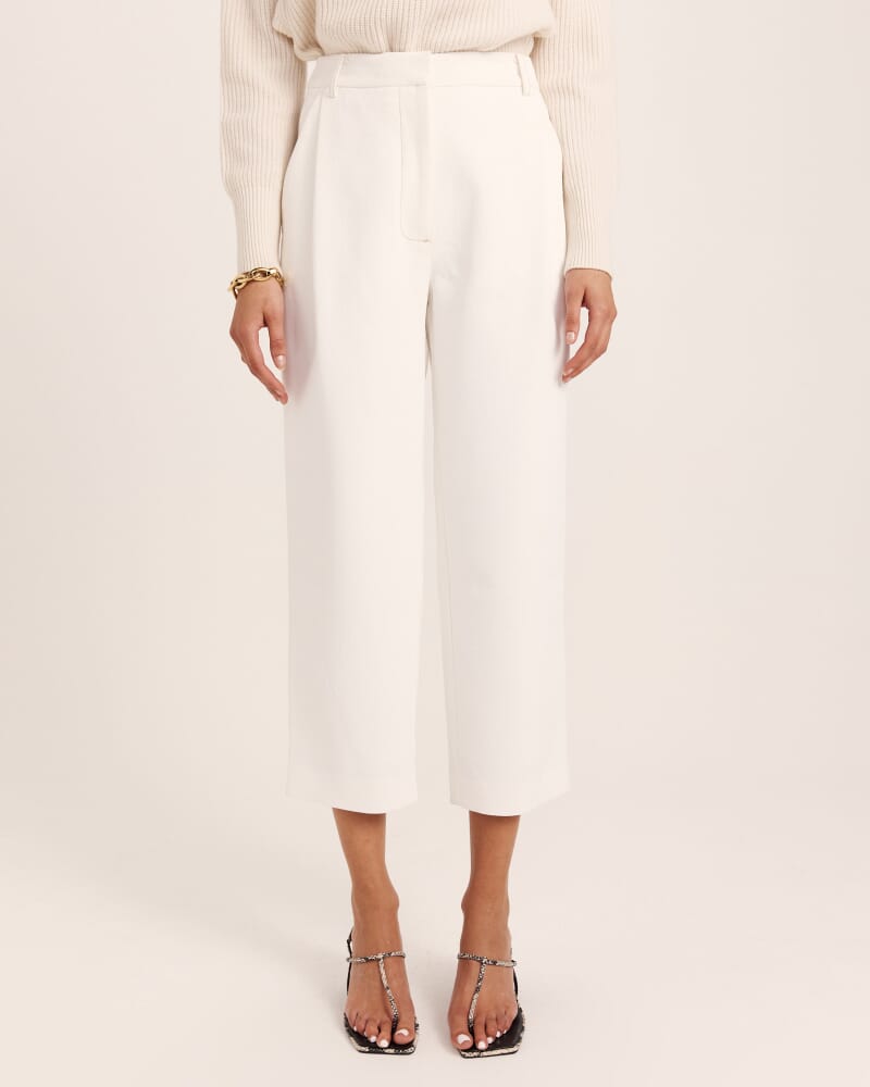 Dharma Tuck Front Culotte in ALABASTER/TAN