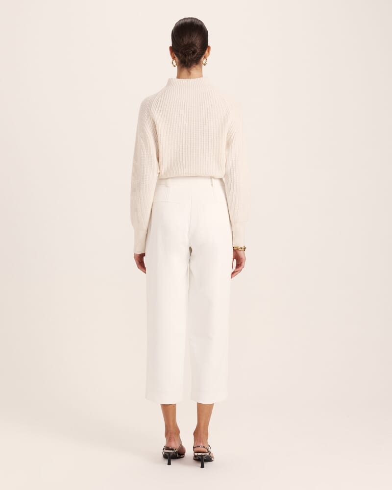 Dharma Tuck Front Culotte in ALABASTER/TAN