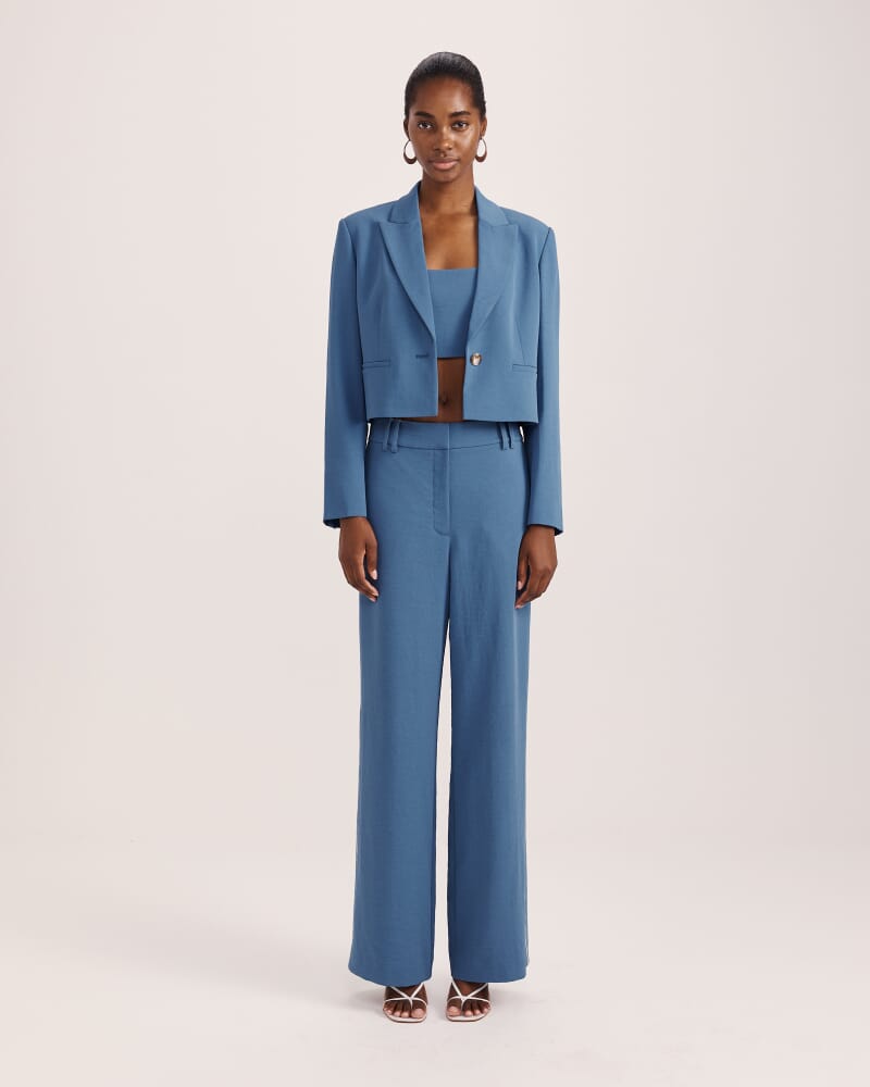 Dharma Wide Leg Pant in BLUE STEEL