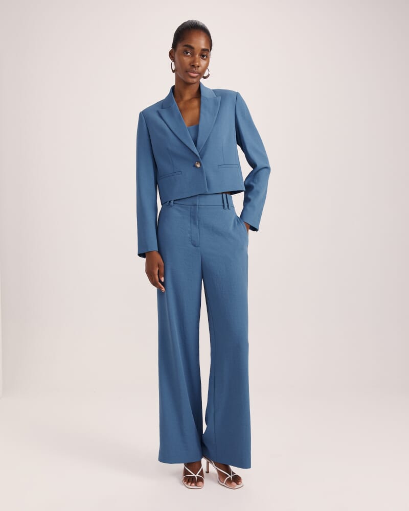 Dharma Wide Leg Pant in BLUE STEEL