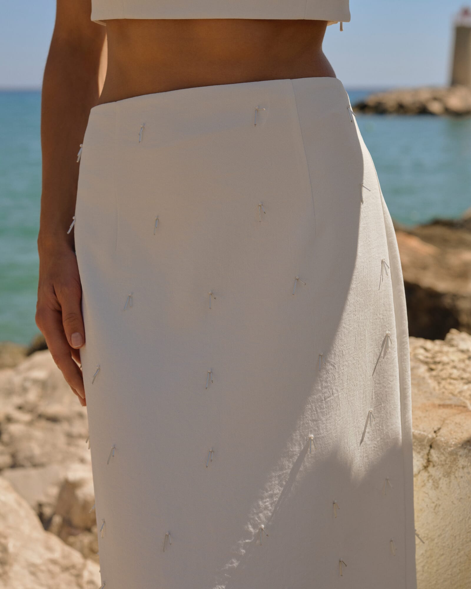 Dharma Beaded Midi Skirt