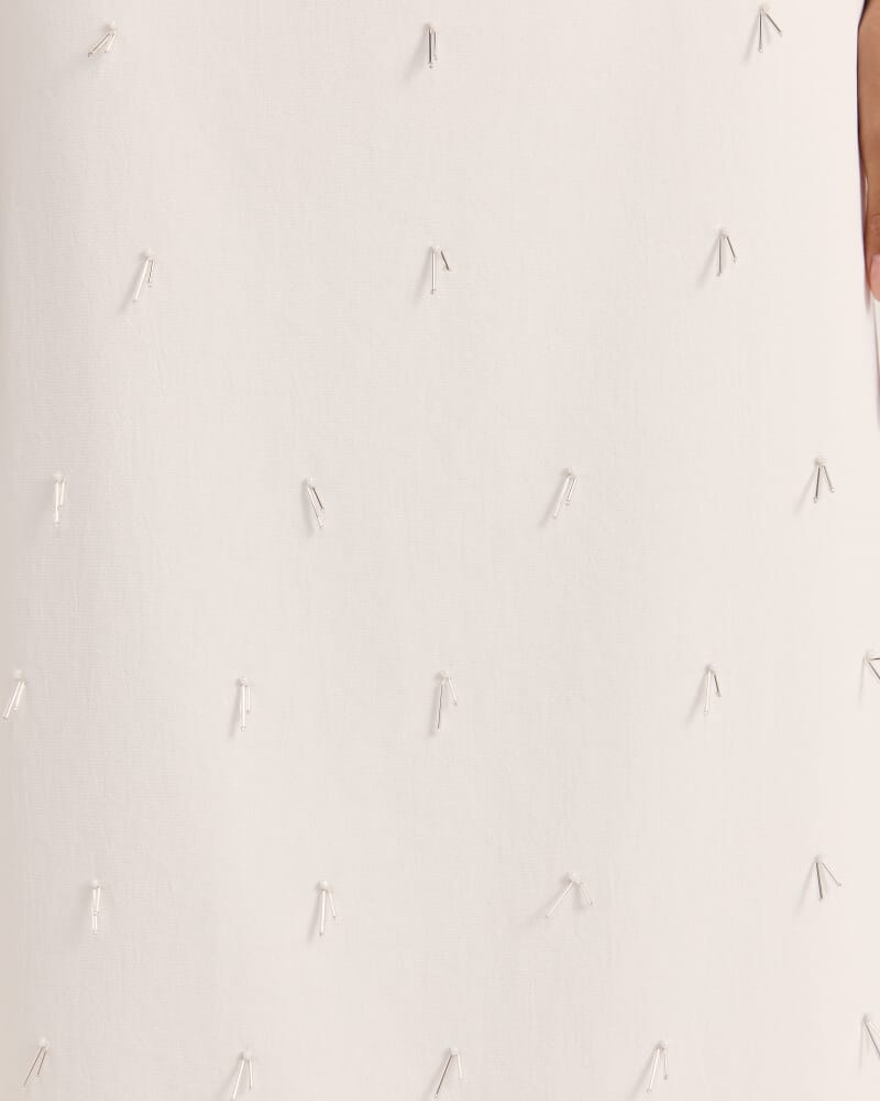 Dharma Beaded Midi Skirt in ALABASTER