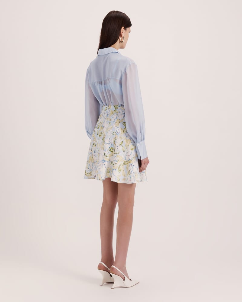 Florentine Godet Mini Skirt in MULTI