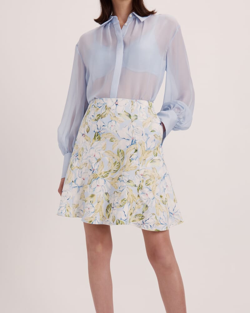 Florentine Godet Mini Skirt in MULTI