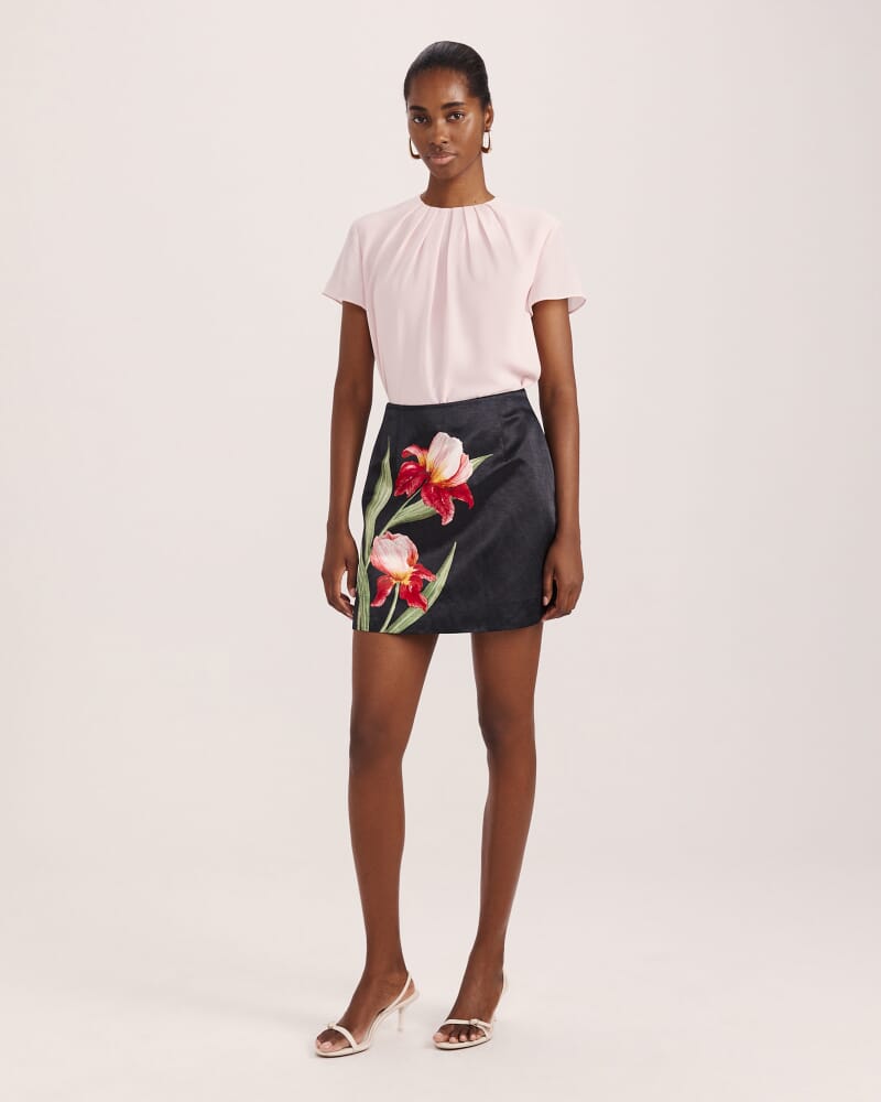 Saint Jean Mini Skirt in BLACK MULTI