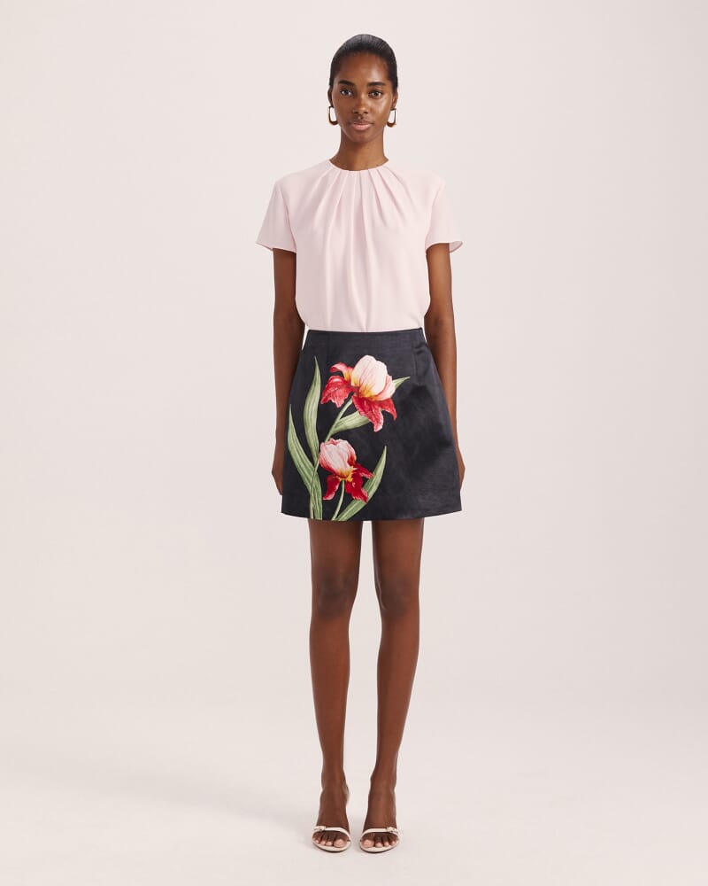 Saint Jean Mini Skirt in BLACK MULTI