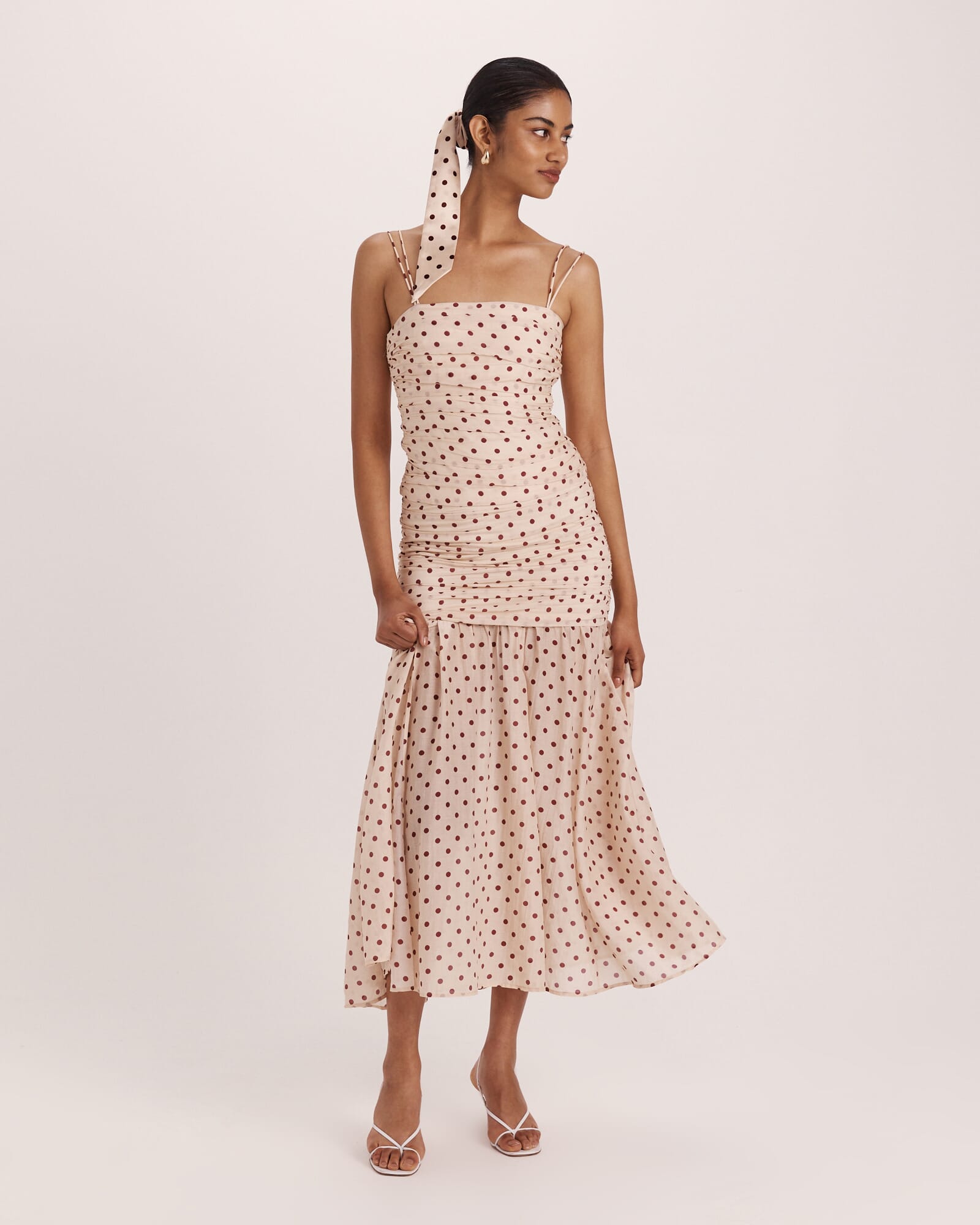 Tilda Silk Cotton Midi Skirt