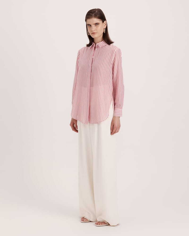 Cora Boyfriend Shirt in PINK MULTI