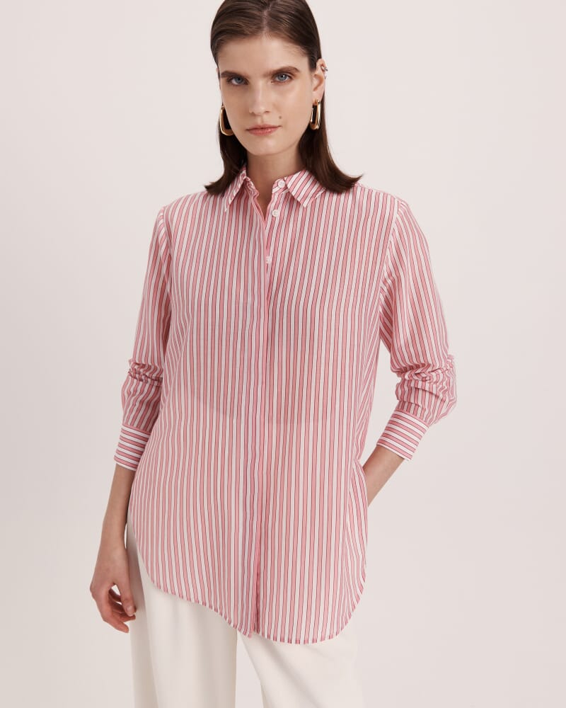 Cora Boyfriend Shirt in PINK MULTI