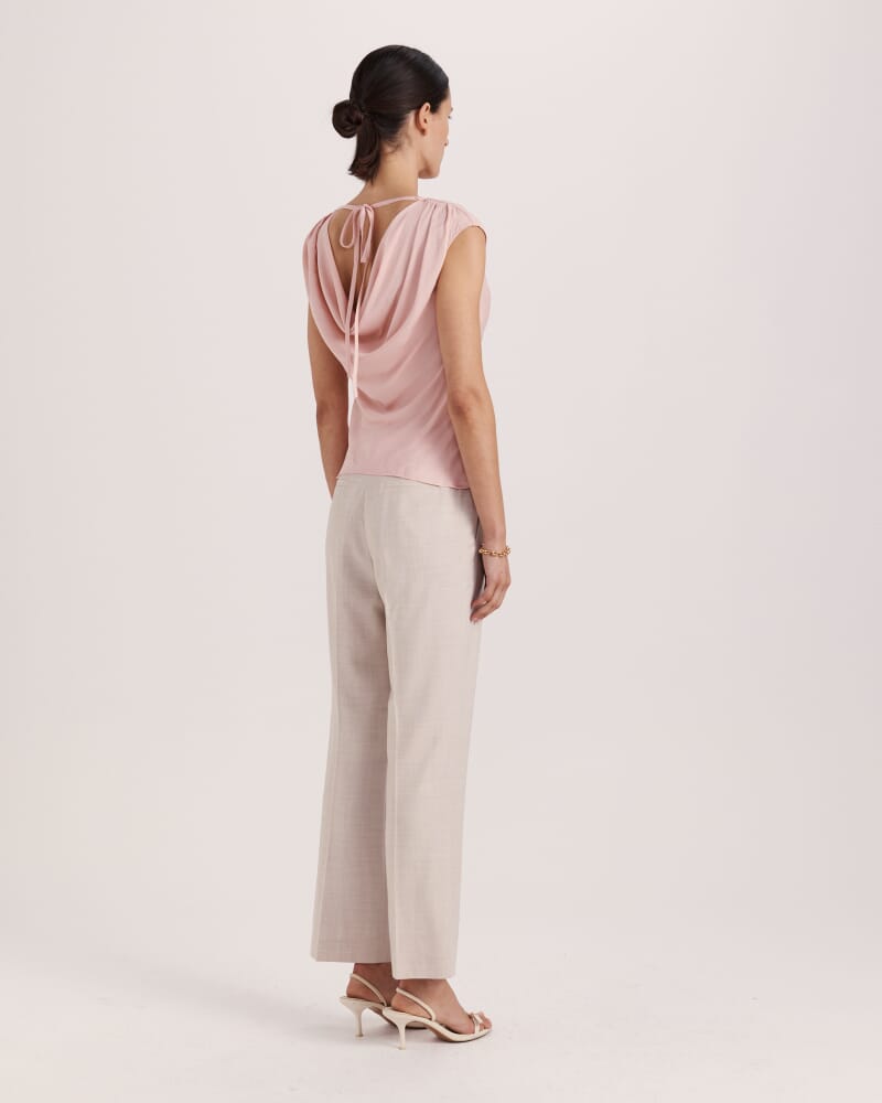 Lillian Cowl Neck Top in ROSE