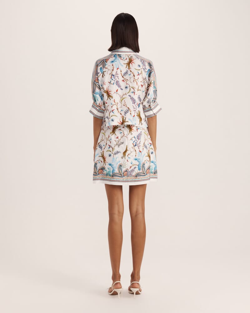 Riviera Puff Sleeve Top in MULTI