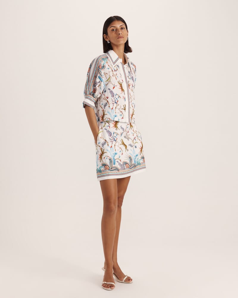 Riviera Puff Sleeve Top in MULTI